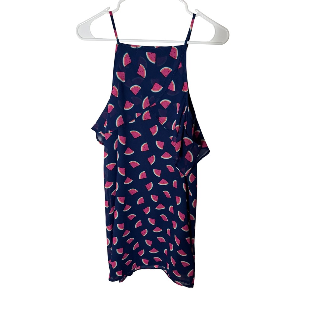 Blue Rain Watermelon Print‎ Cold Shoulder Dress Size S - Picture 5 of 7
